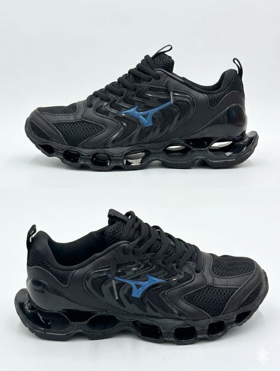 Baskets de course/sport noire/blanc