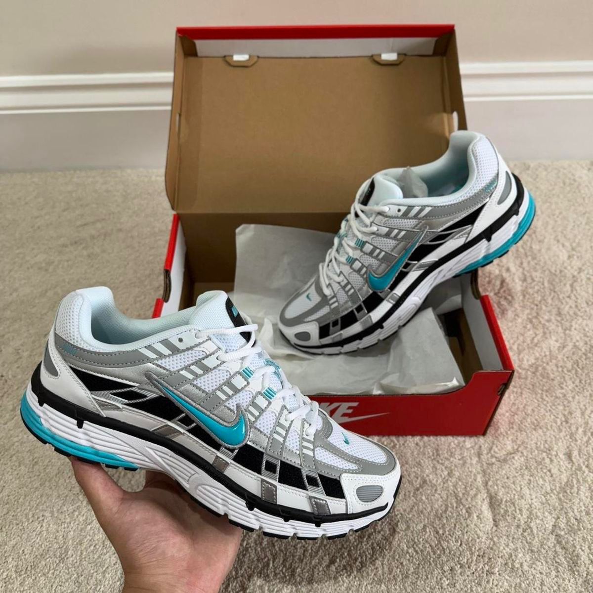 Nike P-6000 – White & Dusty Cactus (Style Rétro-Running)