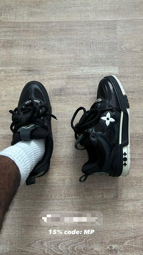 Louis Vuitton Trainers Black and White