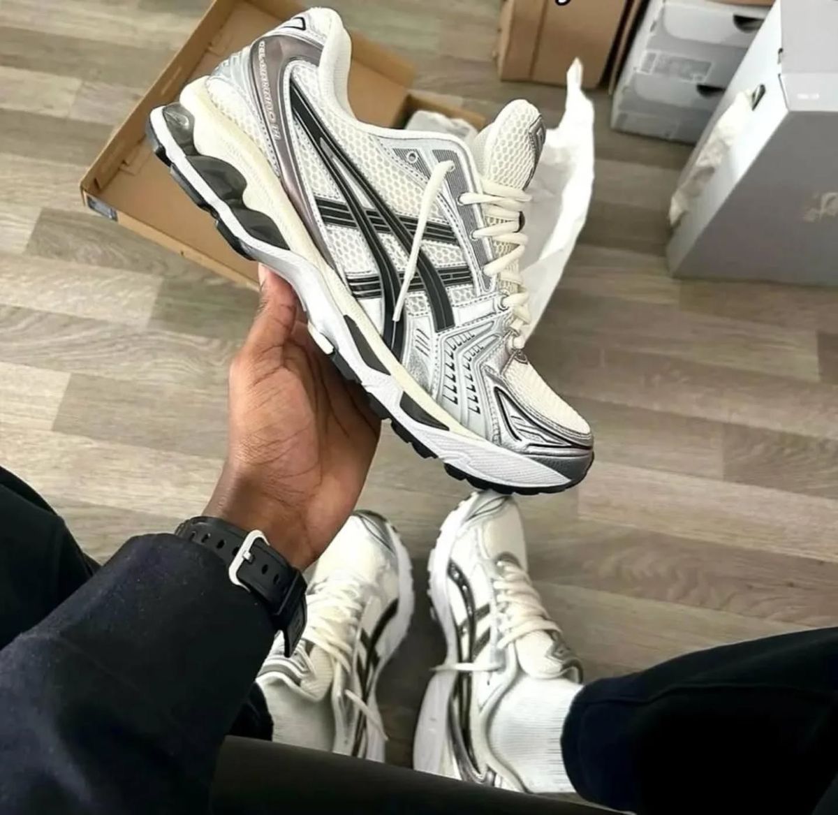 ASICS GEL-Kayano 14 – Cream / Black / Pure Silver