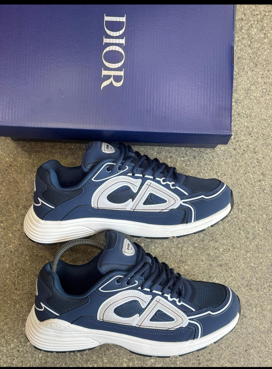 Baskets Dior B30 - Bleu Marine & Gris Réfléchissant