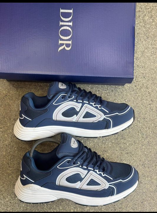 Baskets Dior B30 - Bleu Marine & Gris Réfléchissant